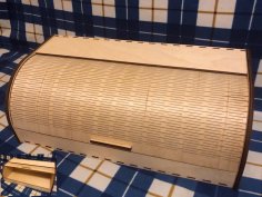Caja de corte láser con caja de pan con tapa deslizante