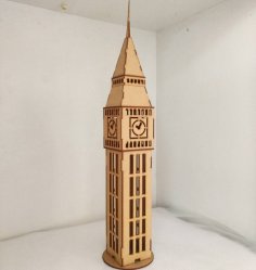 Quebra-cabeça 3D do Big Ben Londres cortado a laser