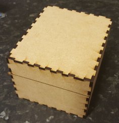 Laser Cut Wooden Hinged Box 3mm SVG File