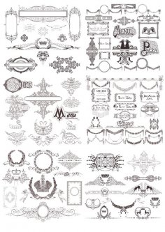 Vintage Decor Collection Free Vector