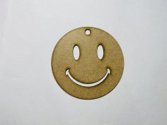 Laser Cut Wooden Smiley Face Emoji Free Vector