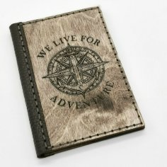 Лазерная резка деревянной обложки для паспорта с гравировкой