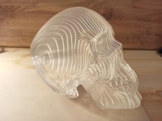 Laserowo wycinany akrylowy model czaszki 3D