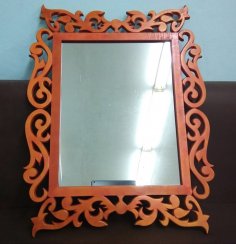 Laser Cut Carved Mirror Frame Free Vector