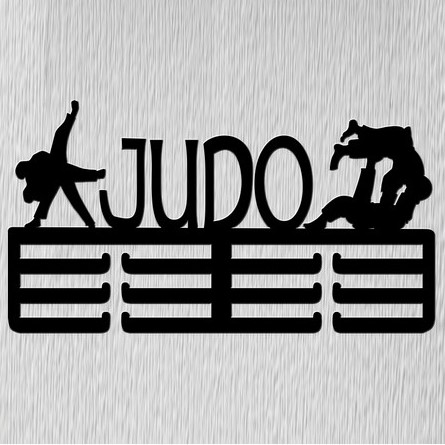 Laser Cut Judo Medal Hanger Free Vector