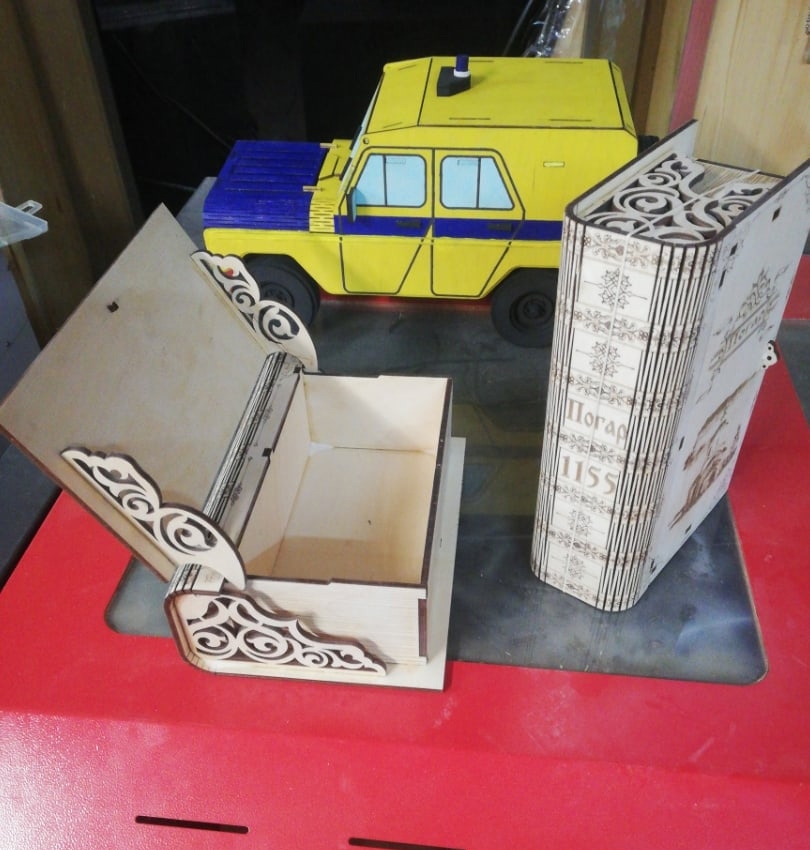 Laser Cut Decorative Book Box Free Vector