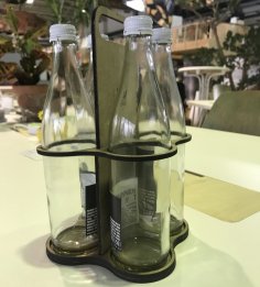 Portador de 4 botellas cortado con láser