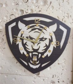 Orologio da parete con tigre tagliata al laser
