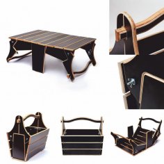 折叠野餐桌篮