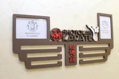 Laser Cut Shotokan Karate Medal Display Hanger Free Vector