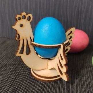 Laser Cut Chicken Egg Stand Free Vector