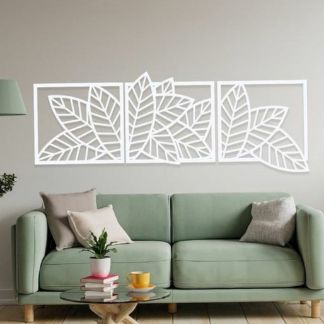 Laser Cut Leaf Wall Decor With Frames Modern Wall Decor Free Vector