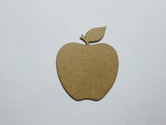 Laser Cut Apple Wooden Cutout Unfinished Craft Free Vector