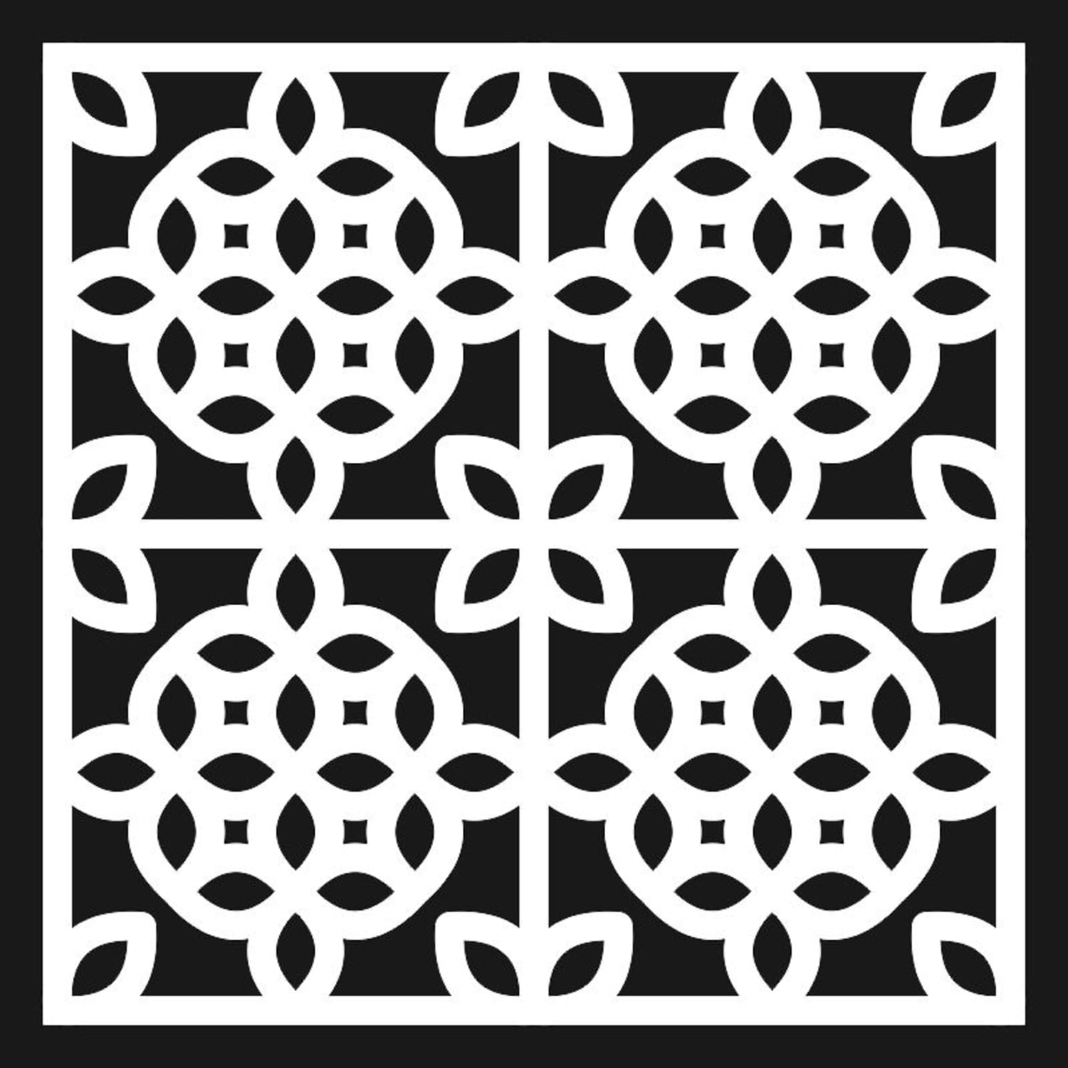 Floral Repeating Pattern For Cnc Laser Cutting Free Vector Cdr Download