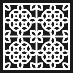 Floral Repeating Pattern For CNC Laser Cutting Free Vector