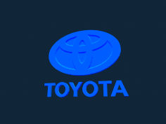 Arquivo stl do logotipo da Toyota