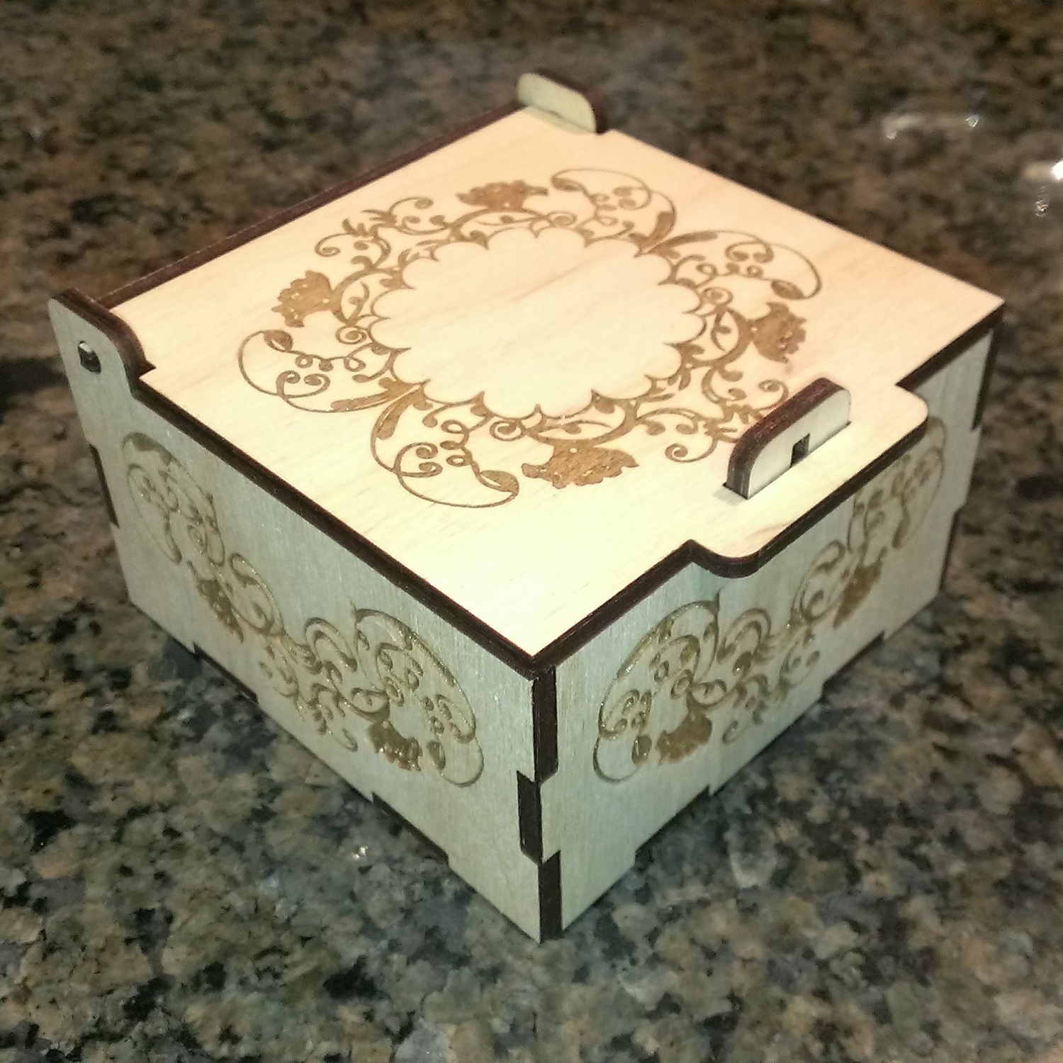 Laser Cut Engraved Jewelry Box Free Vector