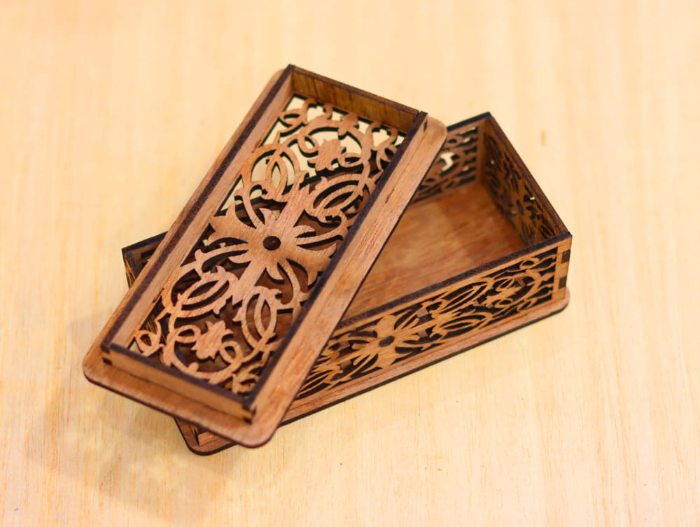 Laser Cut Decorative Storage Box With Lid Free Vector