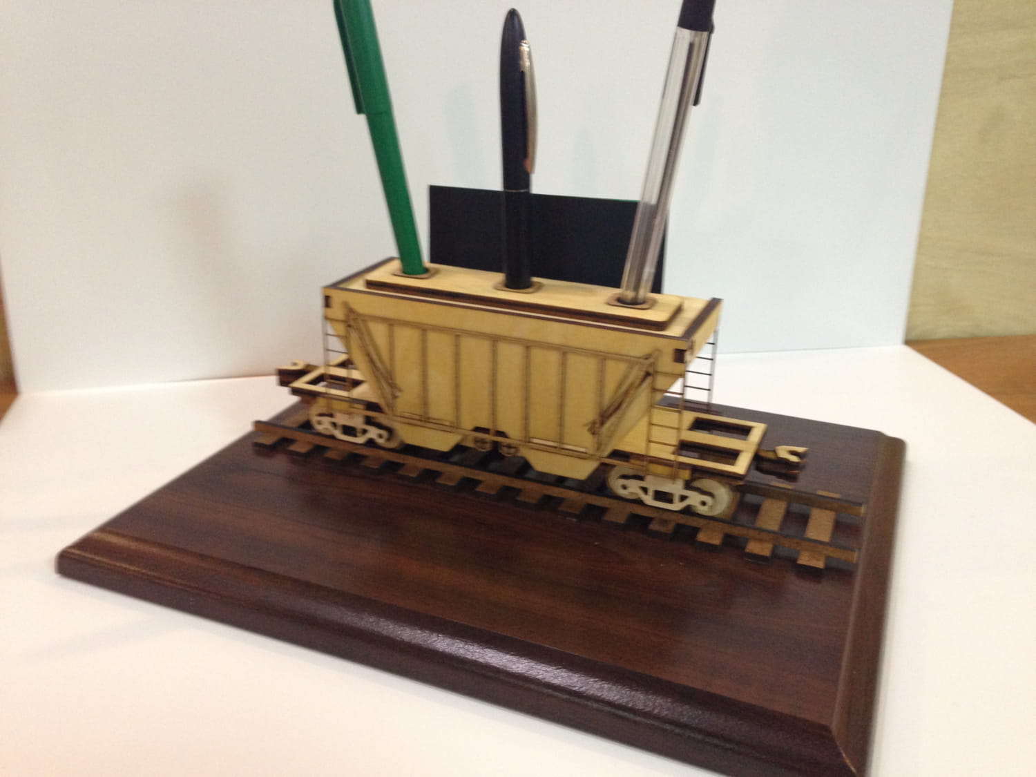 Laser Cut Grain Hopper Wagon Desk Organizer Free Vector