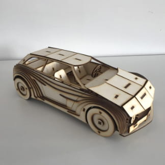 Laser Cut Volkswagen Golf Wooden Toy Car Free Vector