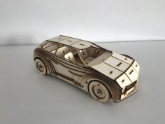 Laser Cut Volkswagen Golf Wooden Toy Car Free Vector