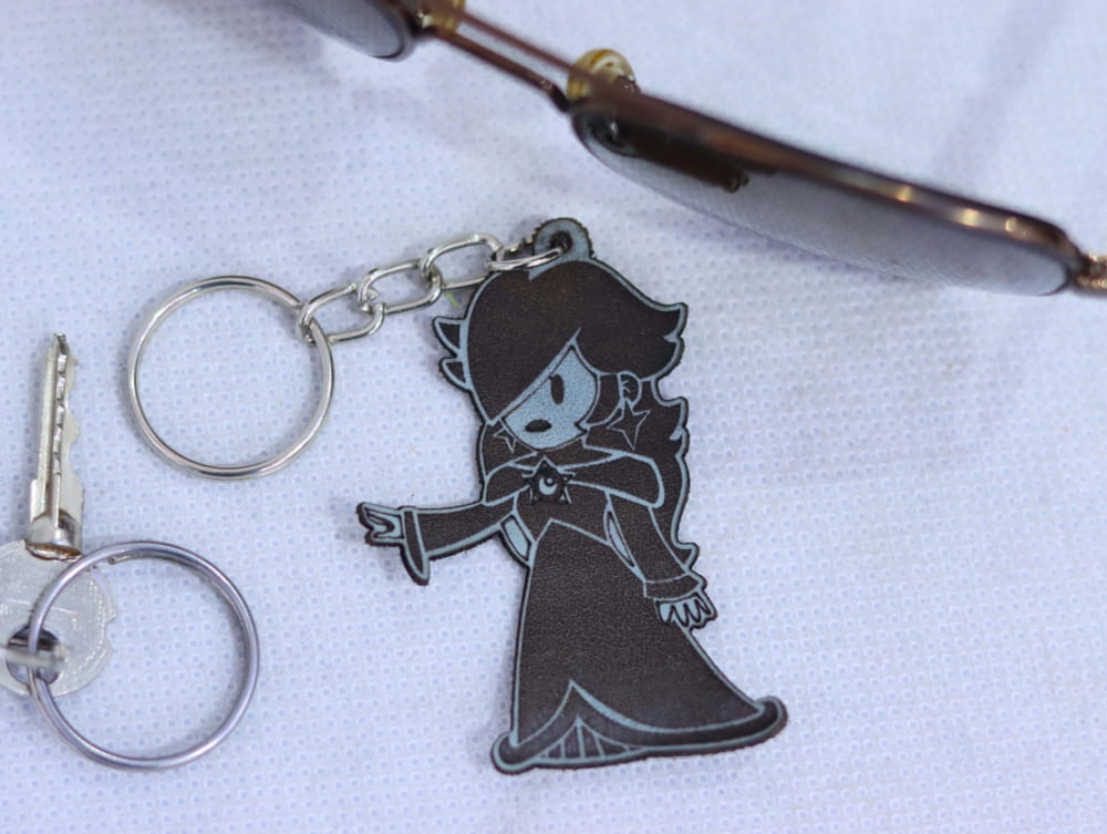 Laser Cut Rosalina Leather Keychain Free Vector