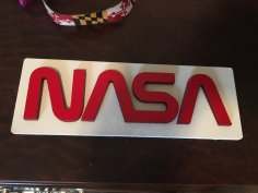 Laser Cut NASA Worm Logo SVG File