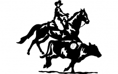 Horse Cowboy Cow dxf File