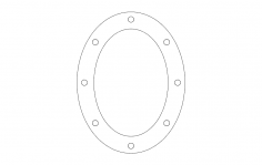 Fichier dxf motif ovale