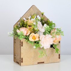 Laser Cut Flower Box Basket