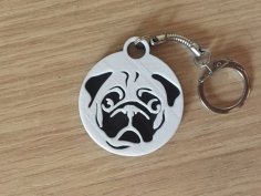 Pug Keychain 3D Printer Model