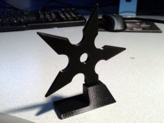 Ninja Star And Stand 3D Printer Model