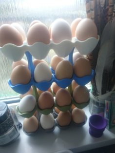 Stackable Egg Storage Rack 3D Printer Model