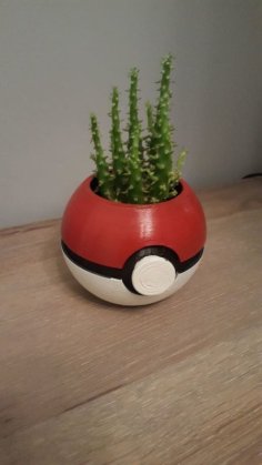 Pokeball Plant Pot 3D Printer Model