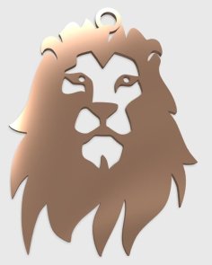 Lion Head Pendant 3D Printer Model