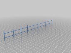 HO Scale Chain Link Fence 3D Printer Model