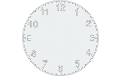 Archivo dxf de diseño de reloj