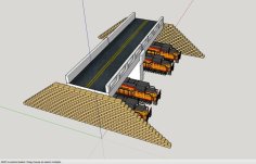 HO Scale Overpass (4 Trains Allowed) 3D Printer Model