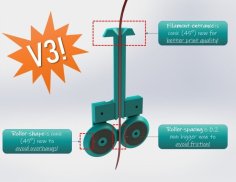 Filament Guide For IKEA LACK Table (with Roller Guides) 3D Printer Model