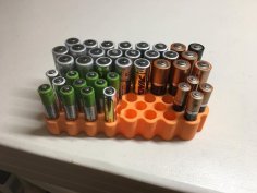 Simple AA & AAA Battery Tray 3D Printer Model