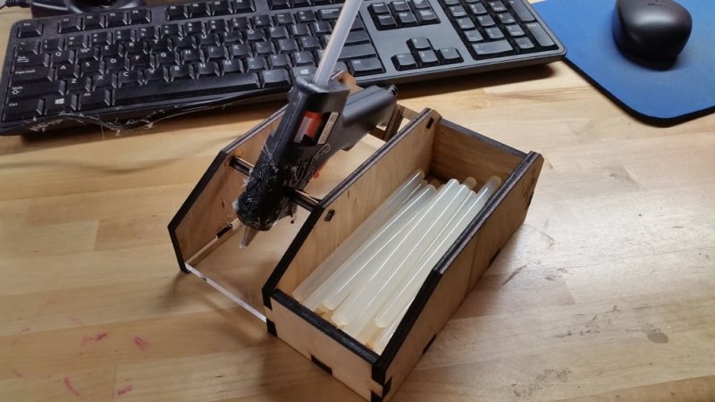 Laser Cut Hot Glue Gun Holder Mkii