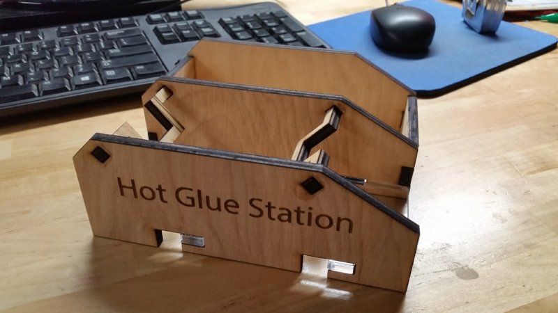 Laser Cut Hot Glue Gun Holder Mkii