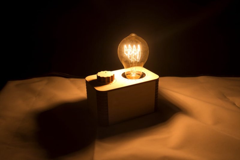 Laser Cut Edison Lamp with Dimmer