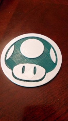 1-UP Mushroom Coaster 3D Printer Model