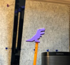 Robber Rex Pencil Topper 3D Printer Model