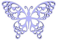 Butterfly With Hearts 3D Printer Model