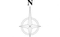 Archivo dxf de símbolo de flecha norte
