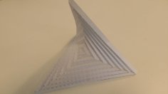 Laser Cut Origami Parabolic Shape from Paper Square