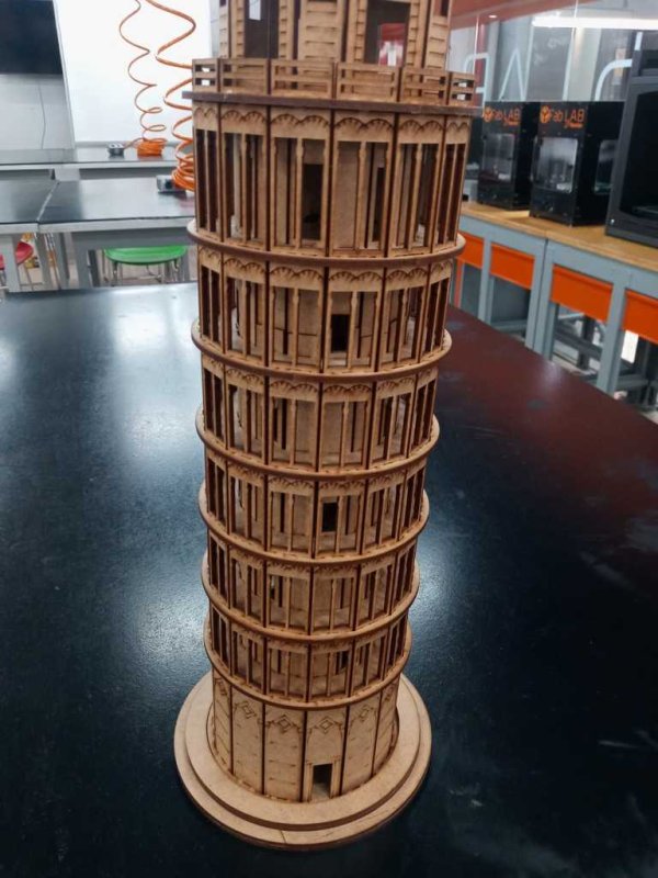 Laser Cut Leaning Tower Of Pisa