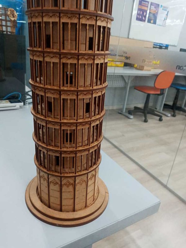 Laser Cut Leaning Tower Of Pisa